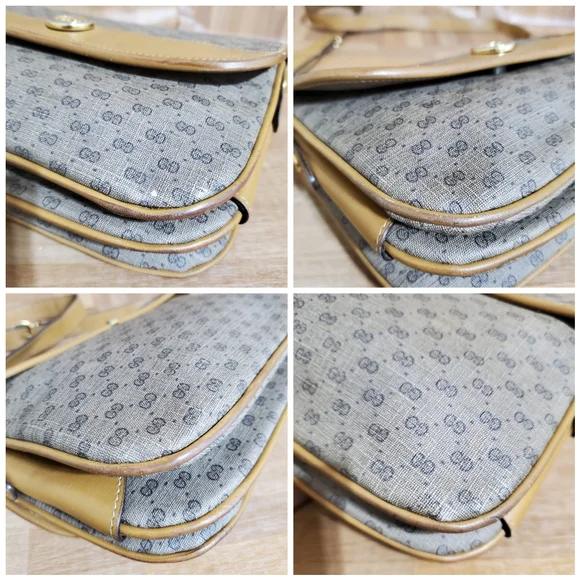 GUCCI Vintage Micro GG Canvas Shoulder/Crossbody Bag Beige - Picture 13 of 15